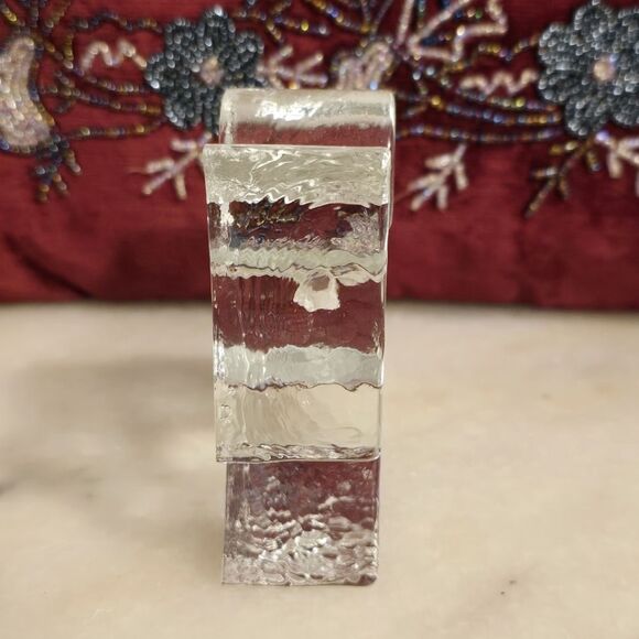 Vintage Wiesenthal hutte MCM German Clear Glass Angel Christmas Candle Holder - Picture 5 of 8